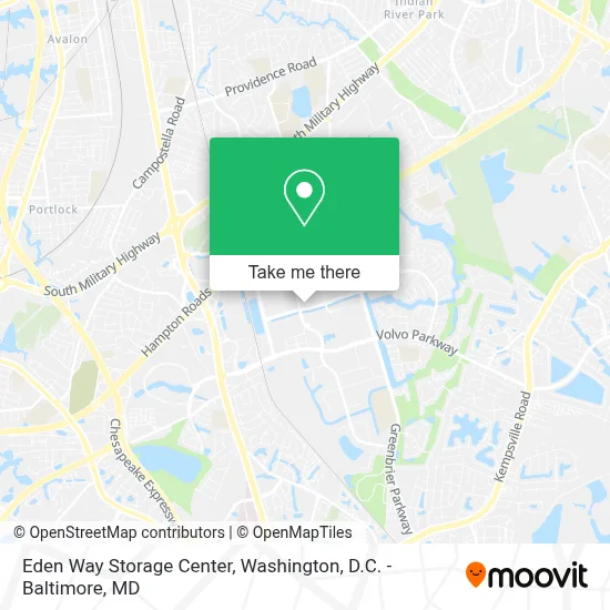 Eden Way Storage Center map