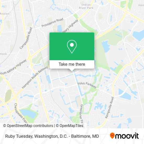 Ruby Tuesday map