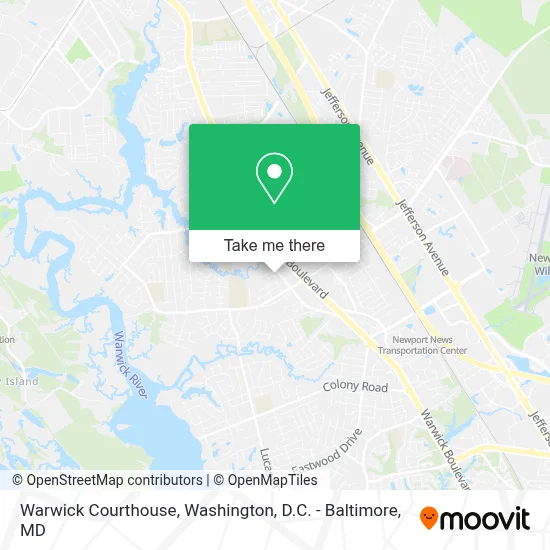 Warwick Courthouse map