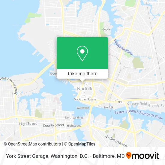 York Street Garage map