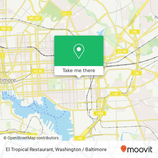 Mapa de El Tropical Restaurant, 3738 E Lombard St
