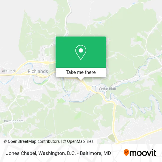 Jones Chapel map
