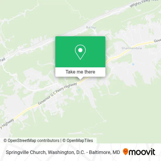 Springville Church map