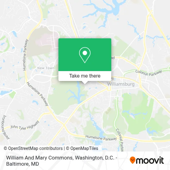 William And Mary Commons map