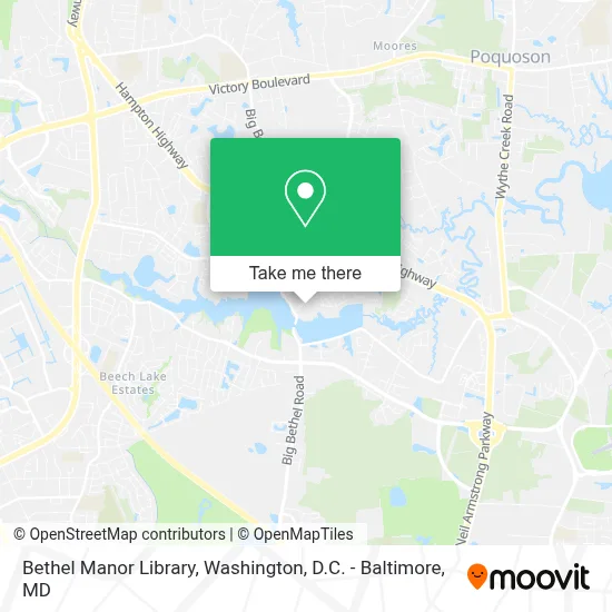 Bethel Manor Library map