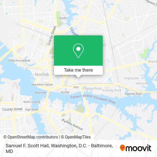 Samuel F. Scott Hall map