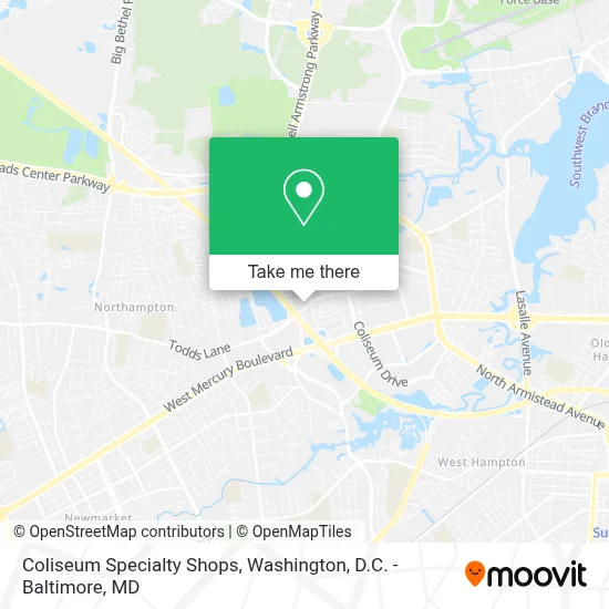 Coliseum Specialty Shops map