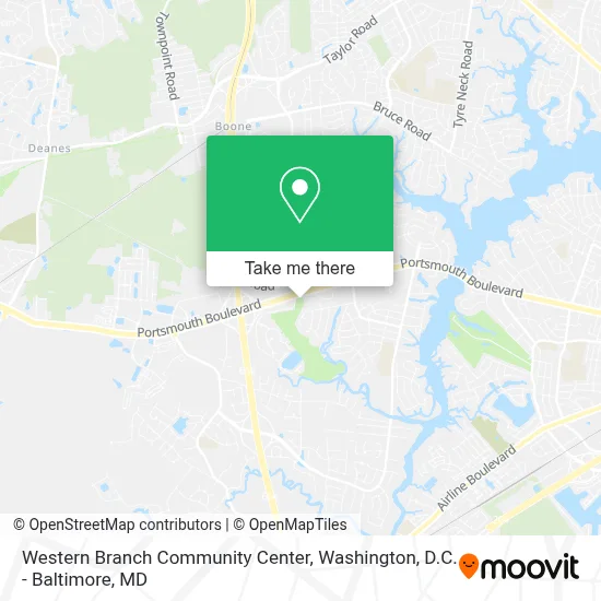 Western Branch Community Center map
