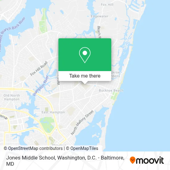 Jones Middle School map