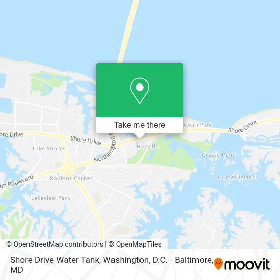 Shore Drive Water Tank map