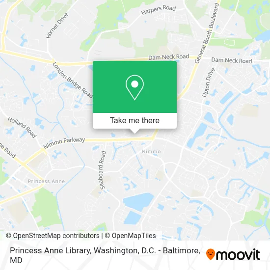 Princess Anne Library map