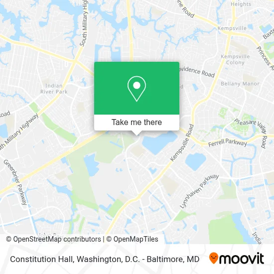 Constitution Hall map