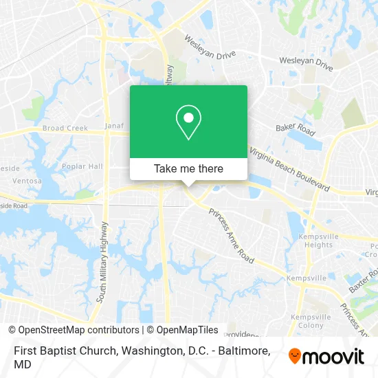 First Baptist Church map