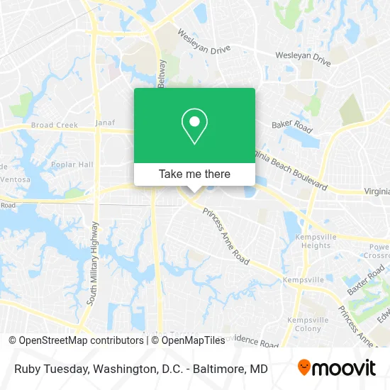Ruby Tuesday map