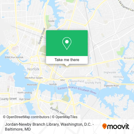 Jordan-Newby Branch Library map