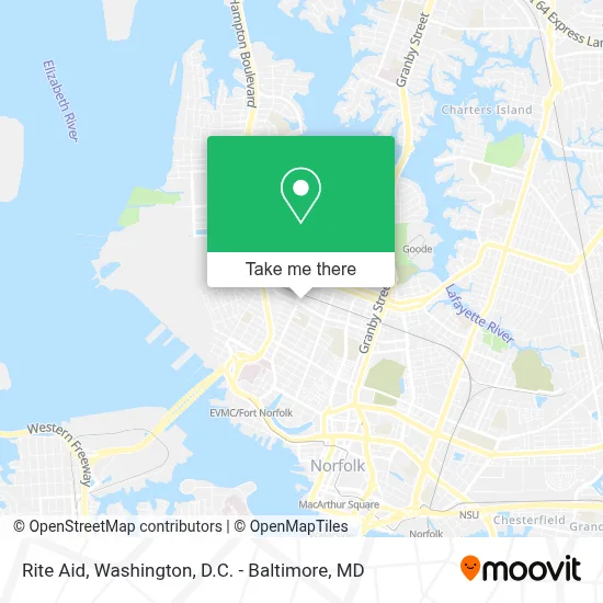 Mapa de Rite Aid