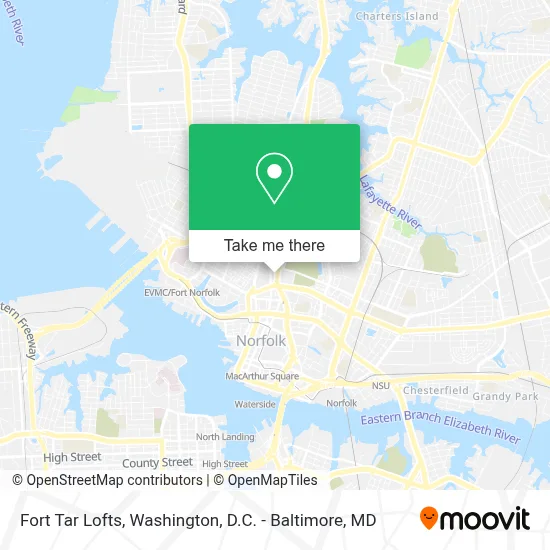 Fort Tar Lofts map