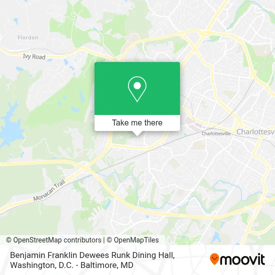 Benjamin Franklin Dewees Runk Dining Hall map