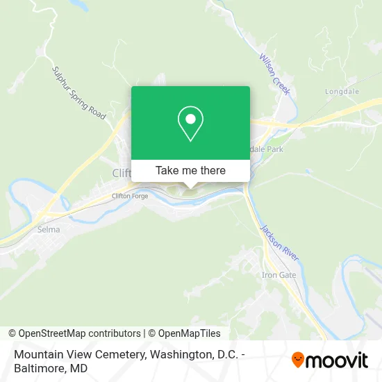 Mountain View Cemetery map