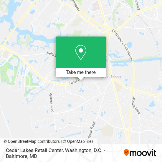 Cedar Lakes Retail Center map