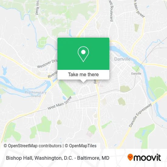 Bishop Hall map