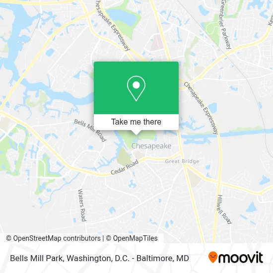 Bells Mill Park map