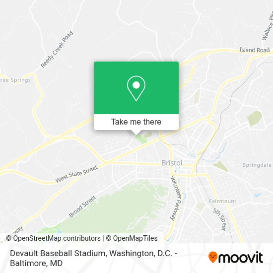 Devault Baseball Stadium map