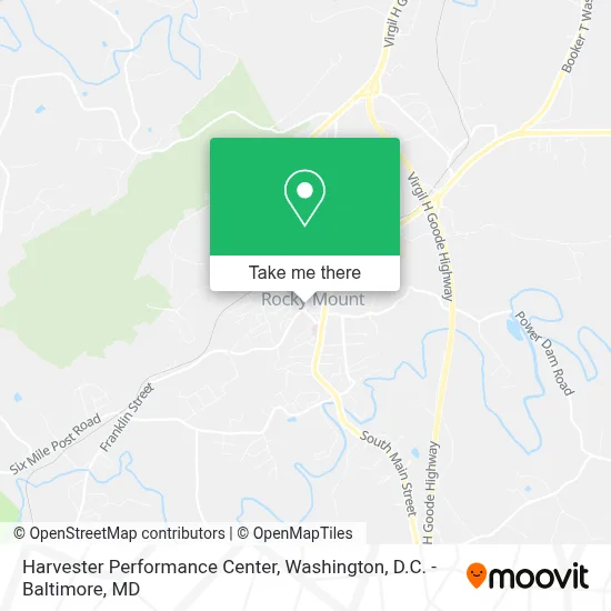 Harvester Performance Center map