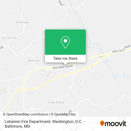 Lebanon Fire Department map