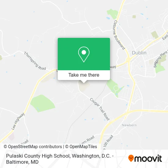 Pulaski County High School map