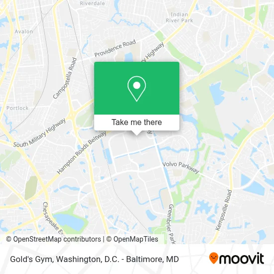 Gold's Gym map