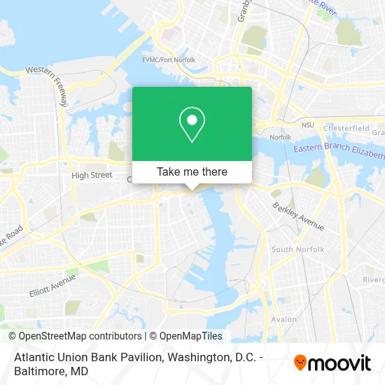 Atlantic Union Bank Pavilion map