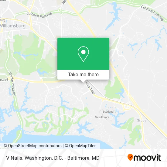 V Nails map