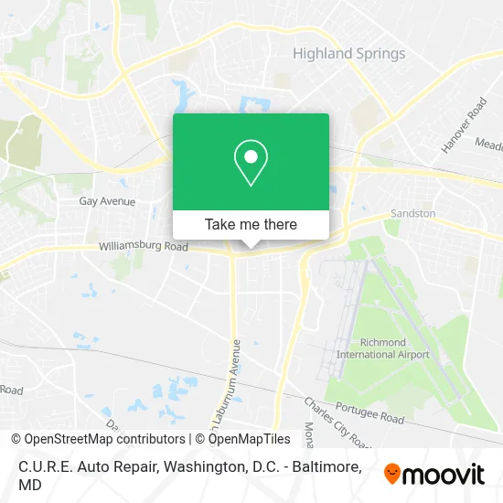 C.U.R.E. Auto Repair map