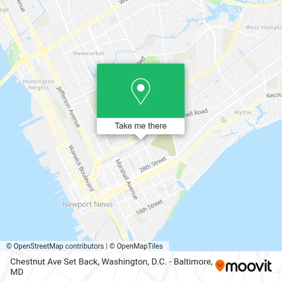 Chestnut Ave Set Back map