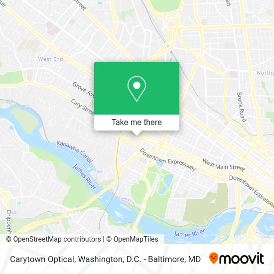Carytown Optical map