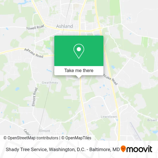 Shady Tree Service map