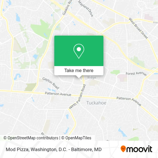 Mod Pizza map