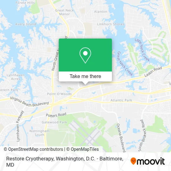 Restore Cryotherapy map