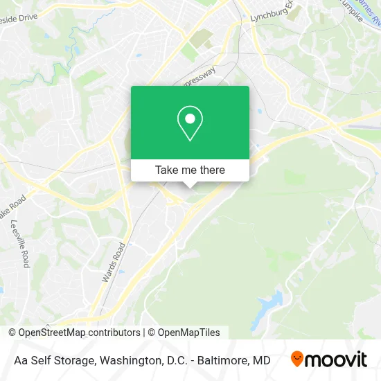 Aa Self Storage map