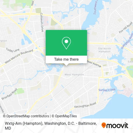 Wxtg-Am (Hampton) map