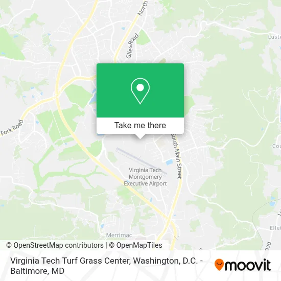 Virginia Tech Turf Grass Center map