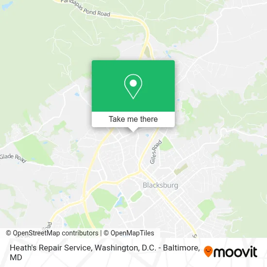 Heath's Repair Service map