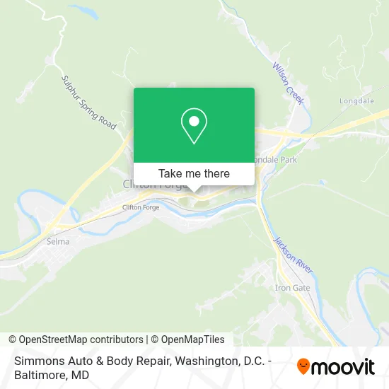 Simmons Auto & Body Repair map