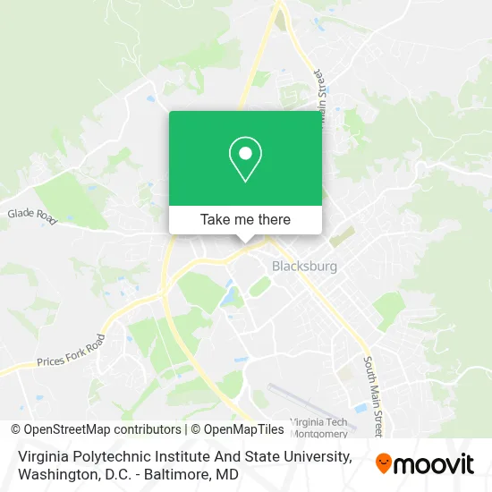Virginia Polytechnic Institute And State University map