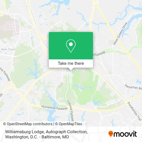 Williamsburg Lodge, Autograph Collection map