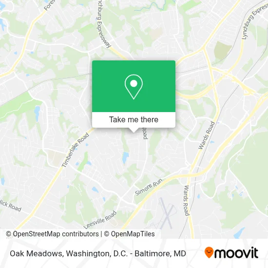 Oak Meadows map