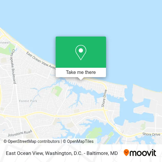 East Ocean View map