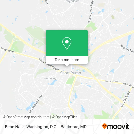 Bebe Nails map