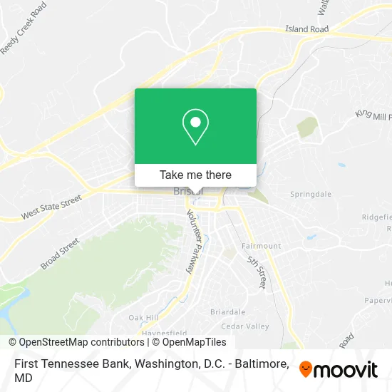 First Tennessee Bank map